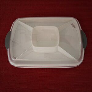 Pampered Chef Chillzanne Rectangular Server #2781 Deviled Egg/Vegetable Tray